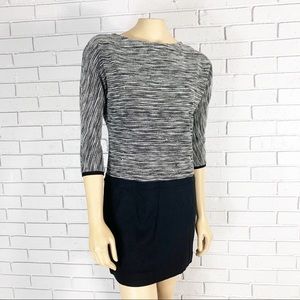 Loft Women’s Gray & Black Sweater Dress